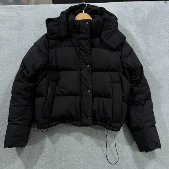 lululemon athletica Jackets & Blazers - Lululemon Wunder Puff Jacket Black Goose Down Hooded Puffer Coat Womens 12